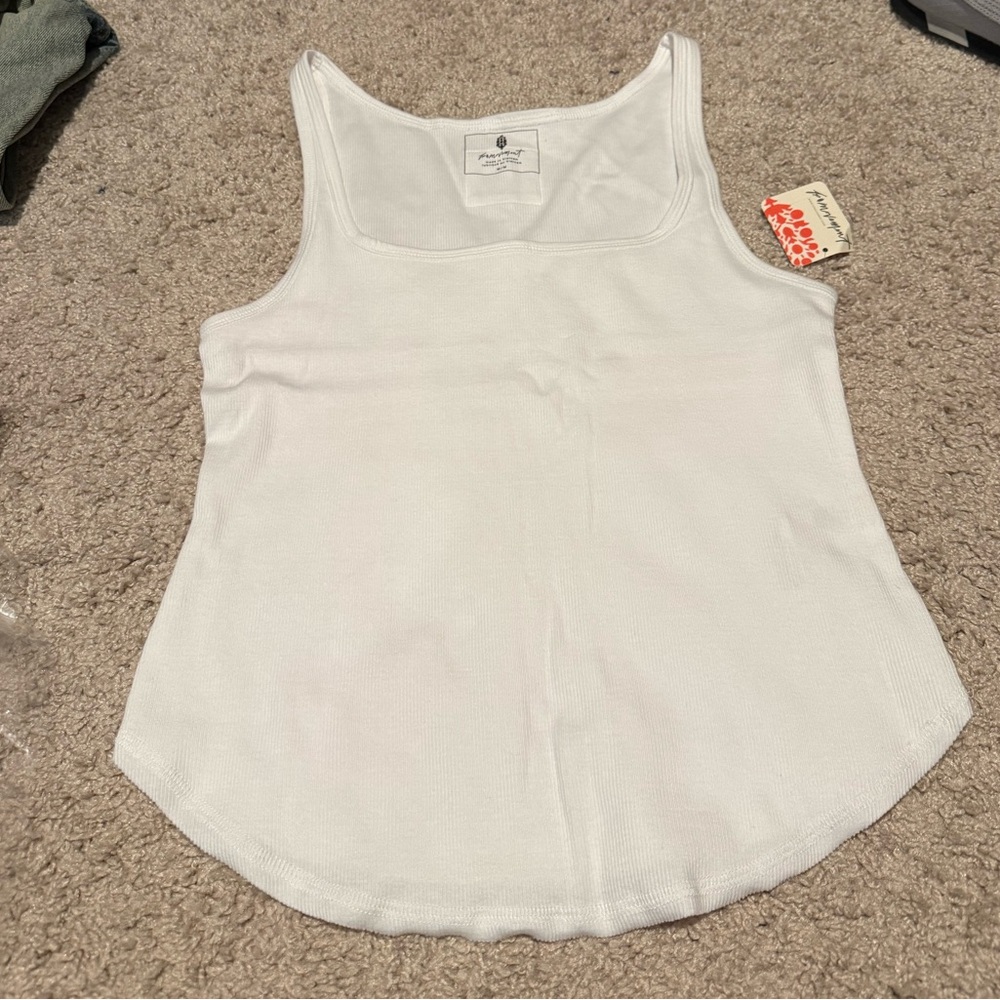 NWT FP Movement square neck tank, white M